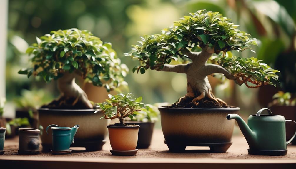 optimal watering for ficus bonsai