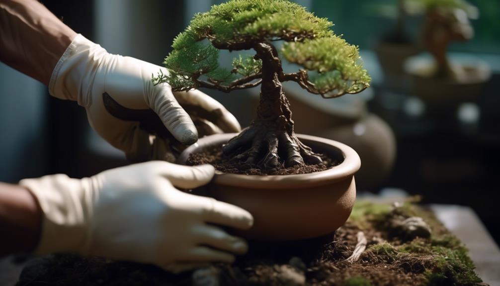 replacing the existing soil