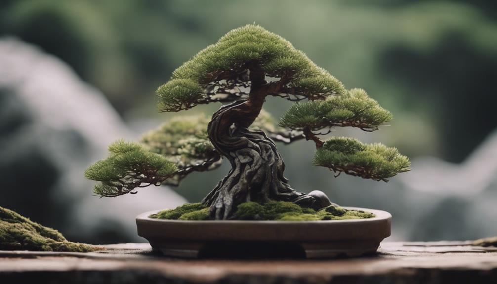 beautiful miniature pine tree
