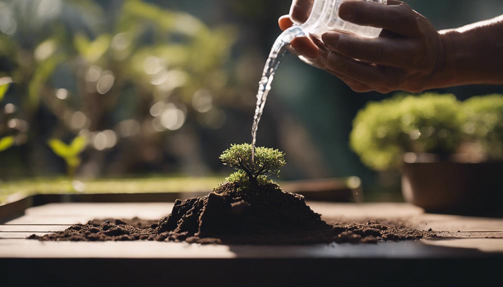 bonsai soil drainage test