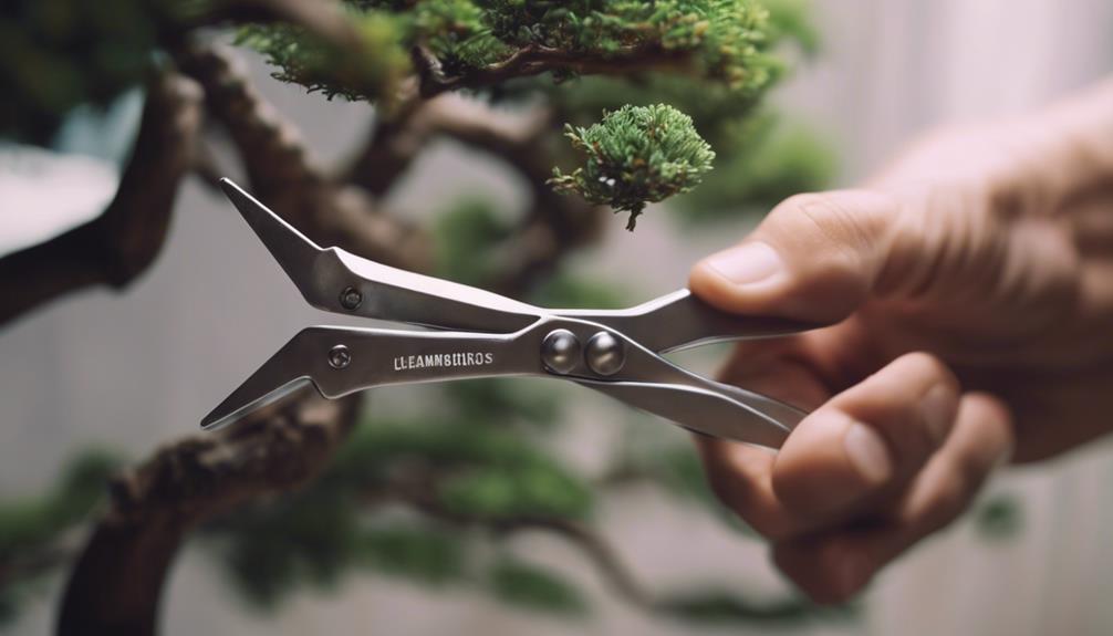 trimming bonsai with precision